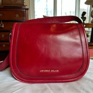Antonio Melani Red Leather Crossbody